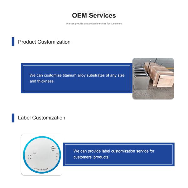 ISO 5832-3 Certified Titanium Substrate for 3D Additive Manufacturing with Ti-6Al-4V (Grade 5) Alloy