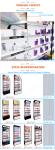 Cosmetics Store Metal Floor Display Racks Floor Standing Stable Structure