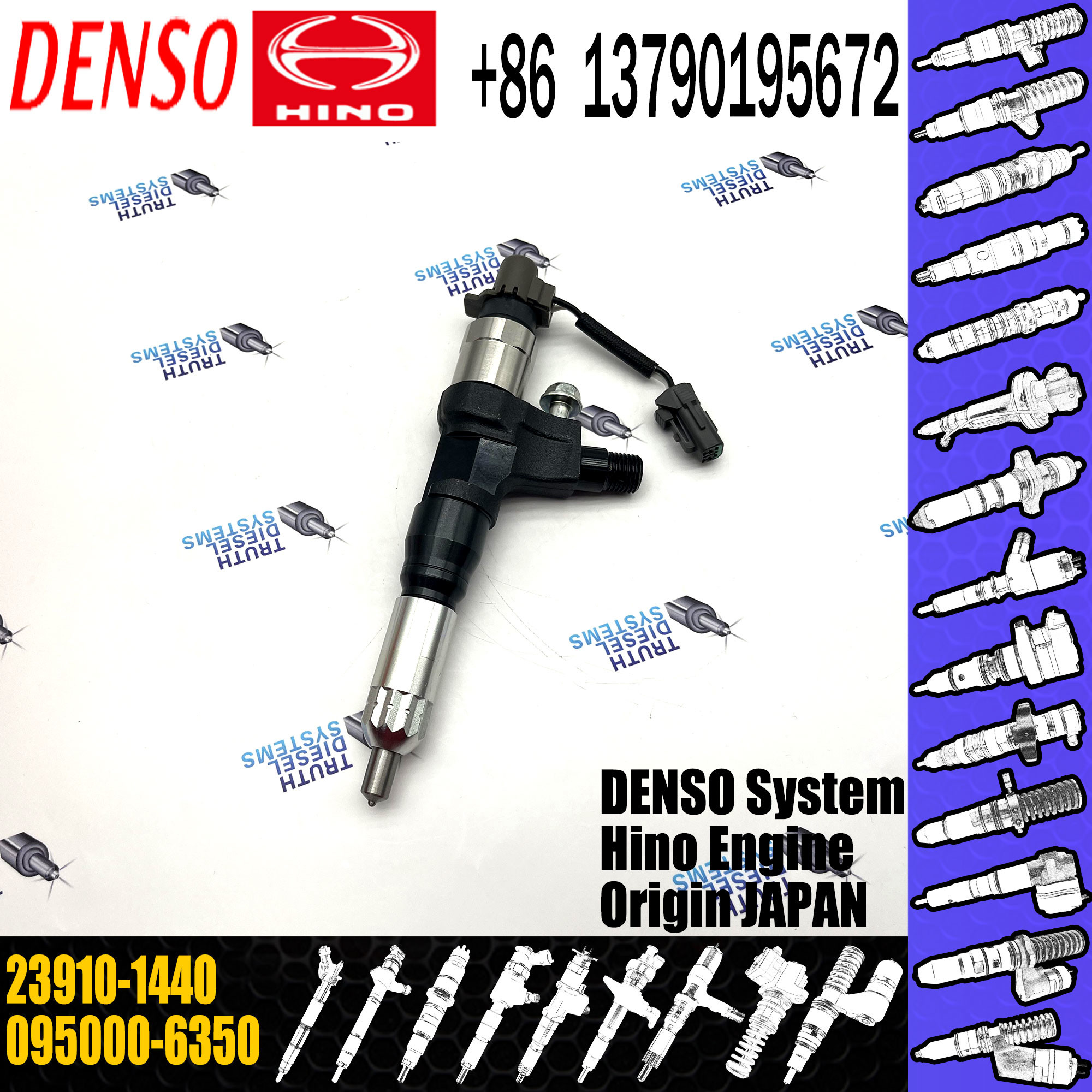 Injector Assy 095000-6350 095000-6351 095000-6352 23670-E0050 23910-1440 For HINO
