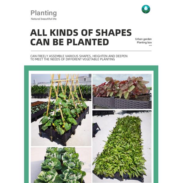 Multipurpose 36 Inch Plastic Raised Planter Boxes For Flowers Moth Proof