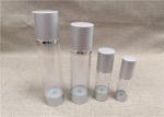 Various Size Airless Acrylic Lotion Bottle Transparent Bottle Body Silver Cap