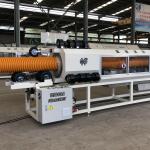High Speed Plastic Double Wall Drainage Corrugated Pipe Machinery Extrusion Line