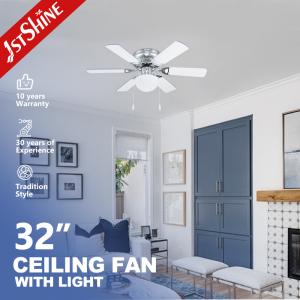 Wholesale 32 inch 6 MDF blade ceiling fan light controlled by remote and pure copper motor from china suppliers