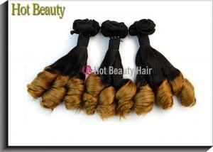 China Tangle Free 7A Grade Virgin Hair Omgbre Spring Curl Weave Two Tone Color on sale