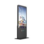 Free Standing Touch Screen Information Kiosk Metal Keyboard With Tracking Ball