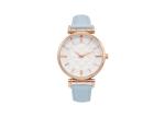 Female Analog Stainless Steel Ladies Quartz Timepieces Leather Strap