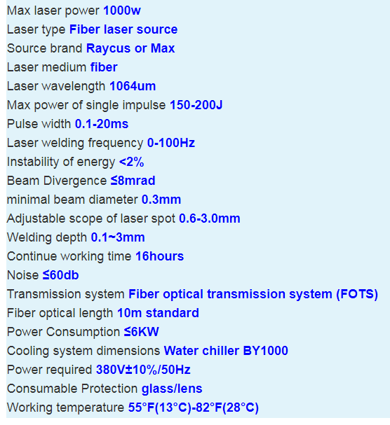 1000w 1500w 2000w Aluminum Stainless Steel Iron Handheld Metal Fiber Laser Welding Machine