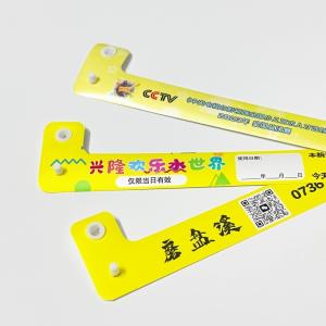 Wholesale Customized Vinyl PVC L-Shaped Wristbands for Conference Attendee Identification from china suppliers
