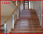 Steel Cable Stair VK79SC Carbon Steel Powder-coate Aluminum Treed Beech Wooden