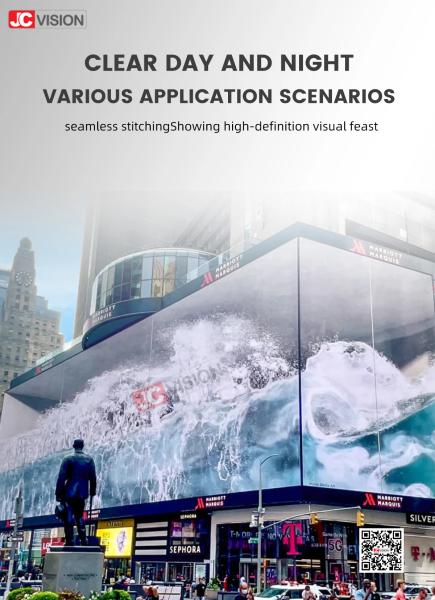 JCVISION's 3D Ultra HD Big LED Advertising Screen Display For Outdoor Building