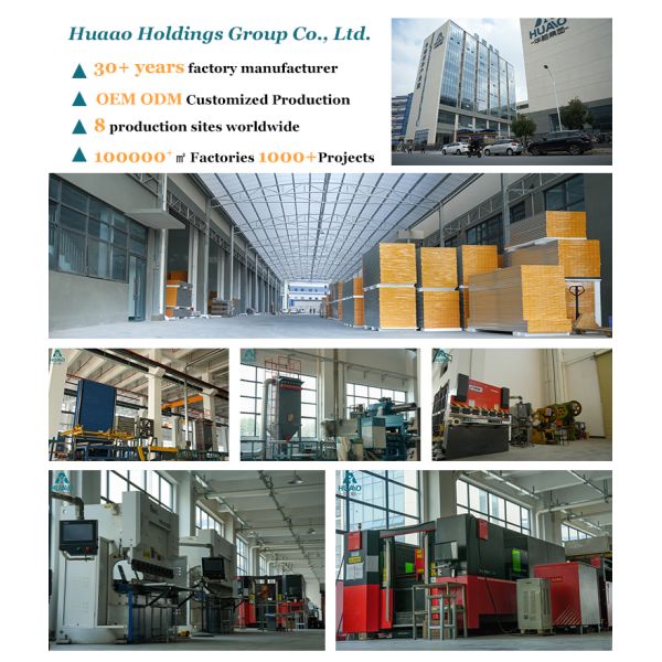HUAAO Customized Medical Workshop Modular Cleanroom Prefabricated Mobile Clean Booth H13/H14 Filter Fireproof Eco-Friendly