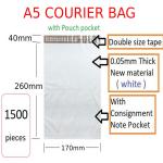 Courier bag with pouch pocket bag making machine