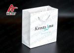 Full Inside Colored Custom Printed Paper Bags For Wedding Black Rope
