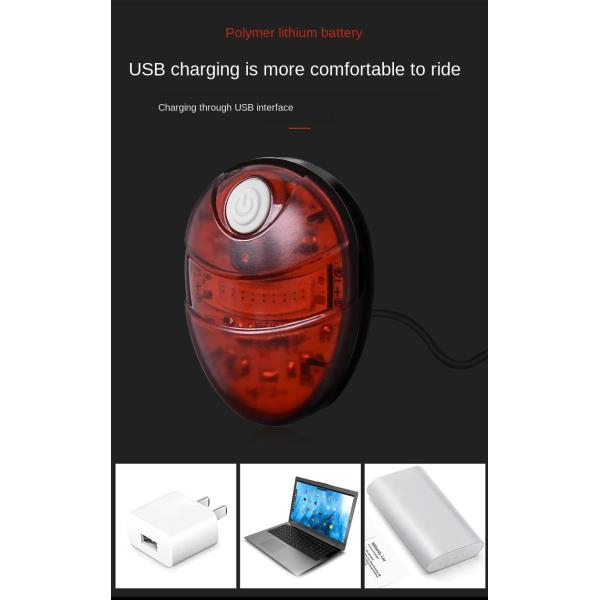 Night Riding Brake Induction LED Bicycle Light Children'S Usb Rechargeable Bicycle Tail Light