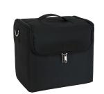 Soft Fabric Makeup Train Case With Shoulder Strap Pro Makeup Cosmetic Case Large