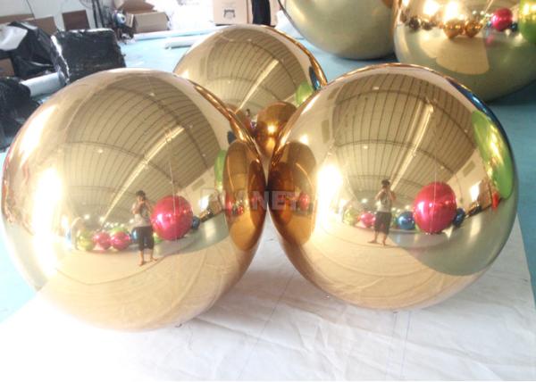 Event Hanging Advertising Giant Gold Decoration Inflatable Mirror Sphere Mirror