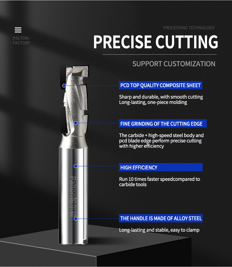 OBM Diamond PCD Step Drill CNC Engraving Slotting Milling Cutter