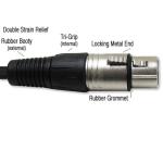 XLR Female To Dual XLR Male Cables - 6" Y-Cable Cord Splitter XLR-F to Dual XLR