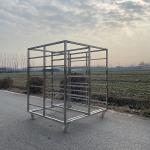 Sleek and modern Stainless Steel Tray Trolley For Bread Bakery Machinery