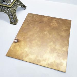 China Patterned Art Antique Copper Color Stainless Steel Sheet aged effect on sale