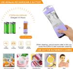 Mini Blender for Smoothie and Shakes Braising Cups for Baby Food Travel Gym and