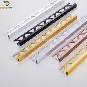 Wholesale Tile Step Edge Strip Shower Tile Edge Trim Gold / Black / Silver Color from china suppliers