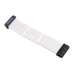 PSU Power Supply Extension Cable Sleeved 24pin ATX Female to Male White Elbow