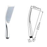 230mm*60mm 0.160kg Water Saving Handheld Shower Heads