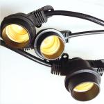 Chrisatms E27/B22 black 0.5m-10m waterproof light belts pendant Lamp /Lamp