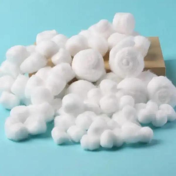 Sterile 100% Pure Organic Cotton Ball Different Size Medical Cotton Ball For