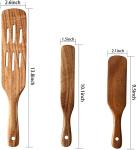 13.8 inch Long Kitchen Wooden Utensils Innovative Teak Kitchenaid Mixing Spatula