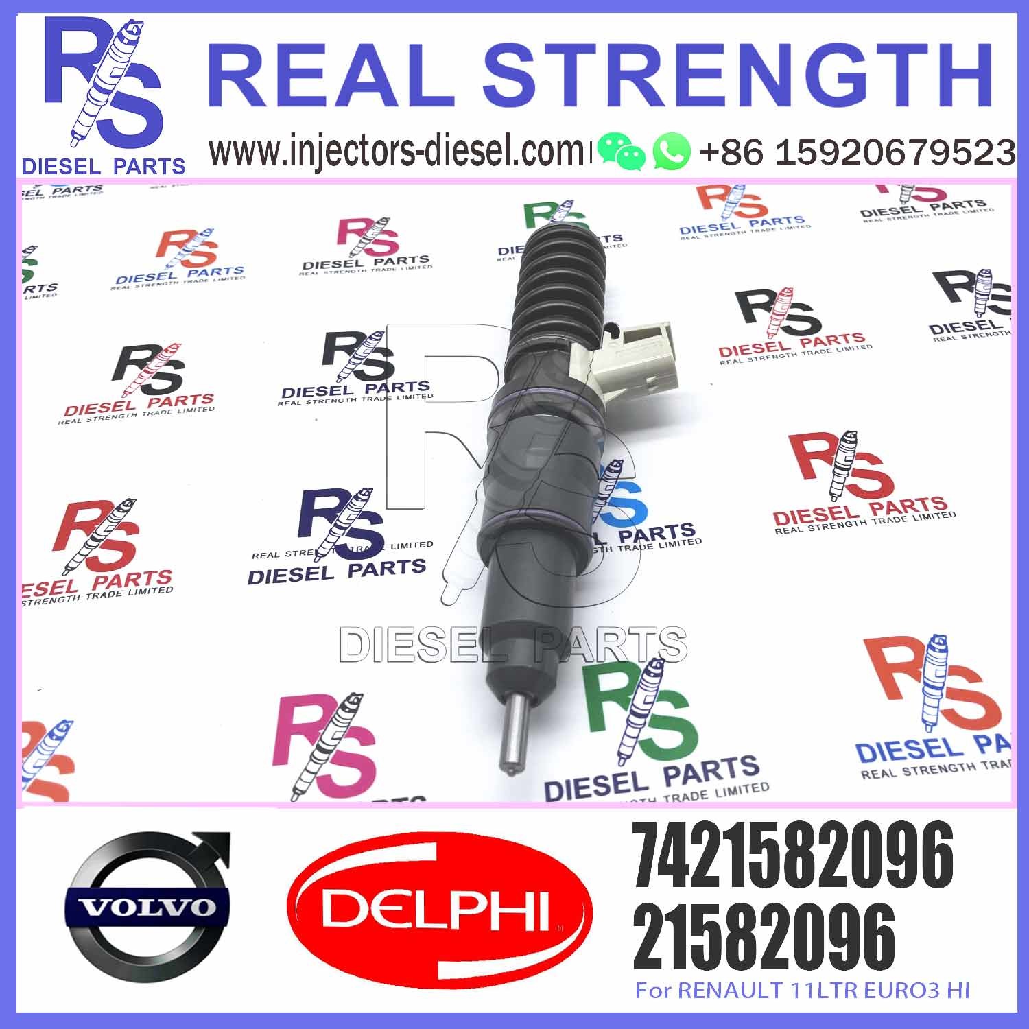 Diesel Fuel Injector 7421028880 7421644598 7485003042 7485003949 7421582096 E3.18 for V-O-L-V RENAULT 11LTR EURO3 HI