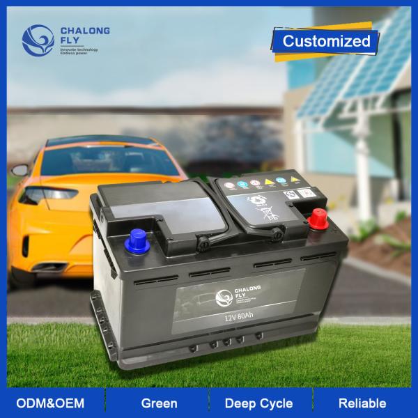 CLF AGM ODM OEM Lifepo4 Start-Stop Battery For Auto MSF 12V 80Ah Accumulator
