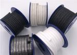 Valve Seal PTFE Injection Ptfe Rope Packing / Ptfe Braided Packing White Color