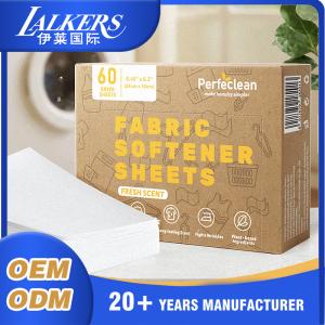 Wholesale OEM Lalkers Laundry Fabric Softener Sheets Reduce Stiffness Washing Detergent Sheets from china suppliers