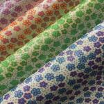 Shinnning Synthetic Leather Fabric Floral 0.7±0.1mm Thickness Precision Cutting