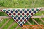 Handmade Crochet Yarn Baby Sheet Blankets Granny Square Afghan Coverlet Table