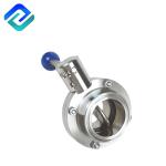 Food Grade Tri Clamp SS Butterfly Valve SMS Silicone EPDM Dn10 Rjt