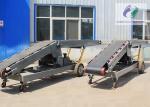 Single Wing Hydraulic Lifting Mobile Belt Conveyor , Truck Loading Belt Conveyor