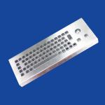Compact 65 Keys Brushed Industrial Keyboard With Trackball