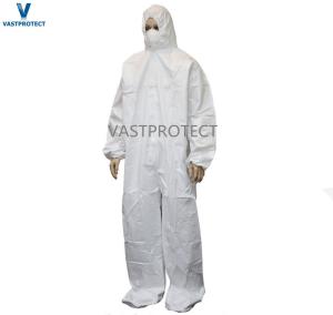 Wholesale Cat 3 Type 5 6 Asbestos Removal Disposable Coveralls With Hood And Boot Logo Sticker Free from china suppliers