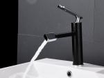 Black Minimalist Upwards Effluent 304SUS Face Basin Tap