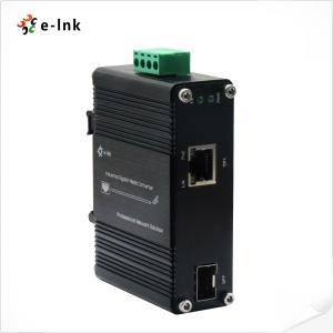 Wholesale Micro Industrial Media Converter with 100/1000BASE-X SFP to 10/100/1000BASE-T 30W PoE+ from china suppliers
