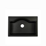 550 Degree Composite Black Quartz Farmhouse Sink With 2 Faucet