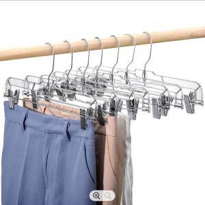 Wholesale 1cm Thick Plastic Hangers , Clips White Plastic Pant Hangers from china suppliers