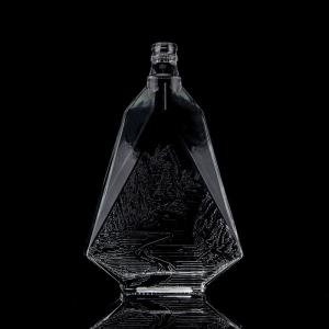 Wholesale Thick Bottom Clear Flint Glass Bottle for Gin Whisky Rum Tequila and Brandy 2022 Design from china suppliers