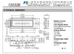 120*32 Graphic LCD Module Stn Positive Yellow/Green Transflective Sbn1661 with
