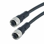 Straight 90 Degree Waterproof Circular Connector A Code Male Female M12 3 Pin