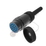 19-Core Male Female Aviation Plug Gold-Plated Copper 20A 19 Pin Socapex