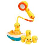 Gender-Neutral Summer Water Playing Toy Yellow Duck Electric Shower for 5-7